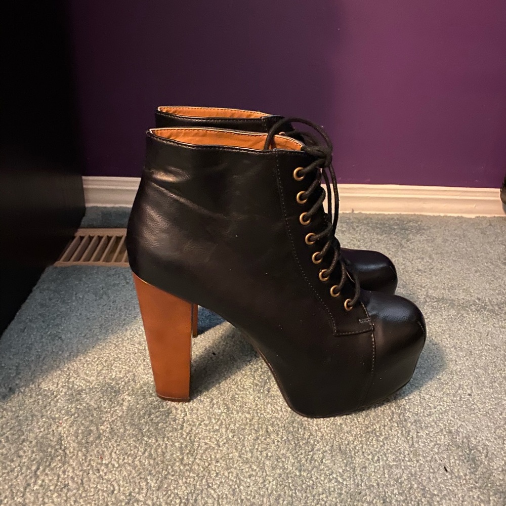 Chunky Heeled Booties